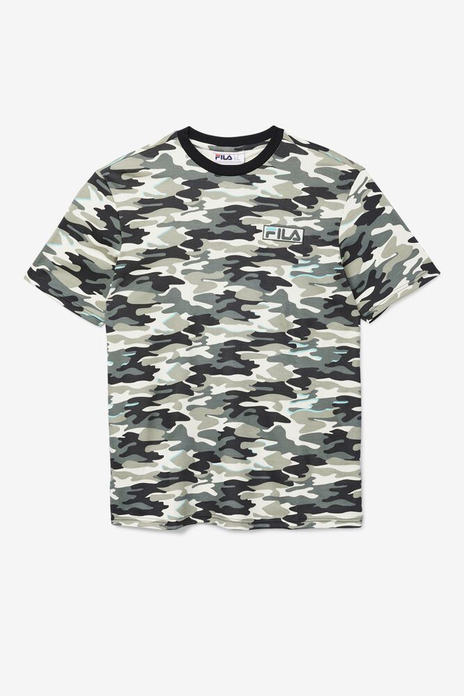 Fila T-Shirt Mens Leopard Valentine Camo - Ireland 34586-LPSC